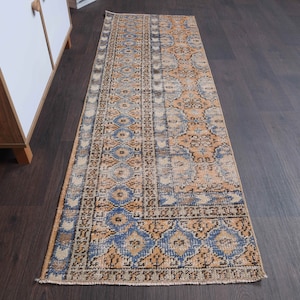 2.0x5.9 Ft Handmade rug, Turkish rug, Hallway rug, Vintage rug, Oushak runner, Decorative rug, Entryway rug, 2x6 Runner rug, Farmhouse decor