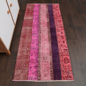 2x5 Oushak rug, Vintage rug, Bathroom rug, Kitchen throw carpet, Door mat, Small rug, Entryway rug, 2x5 Rug, Front mat, Bath mat, 2.3x5.2 Ft