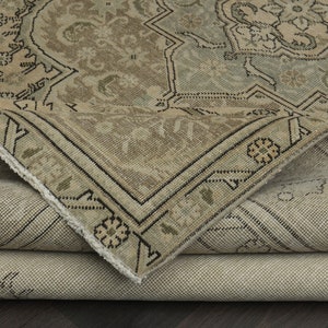 9x13 Faded orange brown Turkish rug, Handmade oversize rug, Vintage area rug, Area rug, Medallion rug, Large rug, Dining room rug, 9x13 Rug