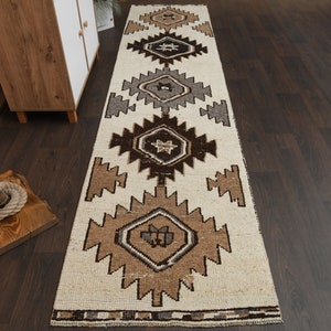 3x11 Turkish rug, Vintage rug, Oushak rug, Hallway Rug, Bohemian rug, Entryway Rug, Runner rug, Wool rug, Kitchen rug, 3x12 Rug, 2.8x11.5 Ft
