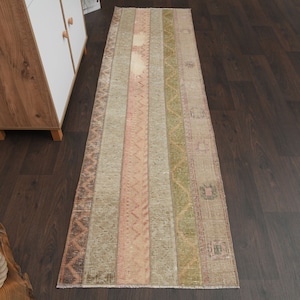 2x8 Vintage rug, Turkish rug, Hallway Rug, Oushak rug, Entryway rug, Runner rug, Wool rug, Kitchen rug, 2x8 Rug, Anatolian rug, 2.3x8.0 Ft