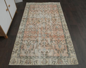 100 x 200, Handgemachter Vintage Teppich, Handgewebter Teppich, Handgewebter Teppich, Handgeknüpfter Teppich, Handgeknüpfter Teppich