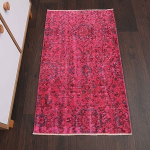 1.9x3.3 Ft Turkish small rug, Bath mat, Bathroom rug, Kitchen throw rug, 2x3 Door mat, Decorative rug, Home decor, Room decor, Kids room rug