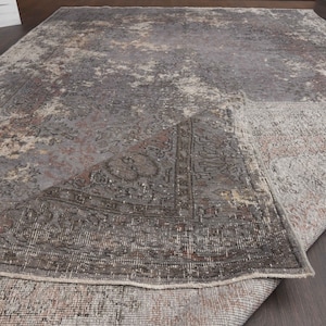 7x11 Vintage rug, Turkish rug, Anatolian carpet, Oversize rug, Area rug, Oushak rug, Living room rug, 7x11 Rug, Oriental rug, 6.8x11.2 Ft