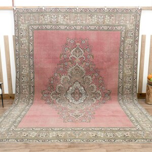 10x13 Turkish rug, Anatolian rug, Oversized rug, Area rug, Handmade Wool, Large rug, Oushak rug, Living room rug, 9x13 Area rug, 9.5x12.9 Ft