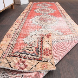 2.7x8.9 Ft Vintage runner, Turkish runner, Wool runner 3x10, Oushak runner 3x9 Rug, Interior designer, Hallway rug, Kids room runner rug 3x9