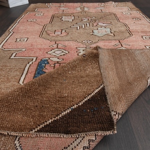 3.8x7.2 Ft Handmade vintage rug, Antique rug, 4x7 Rug, Area rug for living room, Bedroom rug, Kids room rug, Bohemian rug, Turkish area rug