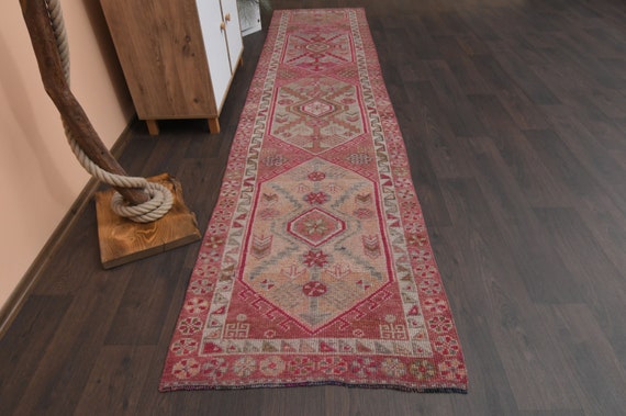 100x300 türkischer Teppich, Vintage Teppich, Flur, Flur, Oushak, Wollteppich, Küchenteppich, Boho Teppich 100x300, Wollteppich 100x300, Wollteppich 70x300