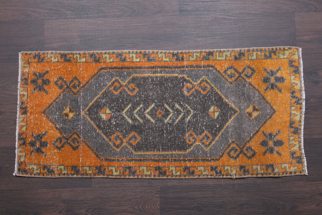 1.6x3.6 Vintage Doormat Rug, Small Rug, Bath Mat Rug, Bathroom Rug ...