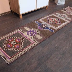 1.8x7.7 Ft Turkish rug, Oushak rug, Hallway rug, 2x7 Rug, Vintage rug, Room decor, Nursery rug, Kitchen rug, Kids room rug, Runner rug