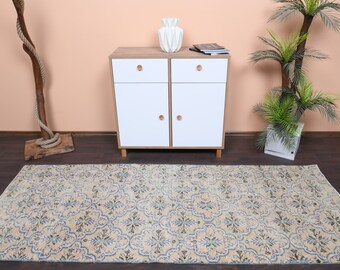 3.3x8.5 Ft Handwoven vintage runner, Oushak runner rug, Bohemian rug, Entryway Rug, Hallway rug, Farmhouse decor, 3x8 Rug, Boho decor, Gift