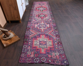 7x30 cm Vintage Teppichläufer, türkischer Teppichläufer, Wollteppich, Oushak Läufer, Flurteppich, Anatolischer Teppich, Küchenteppich