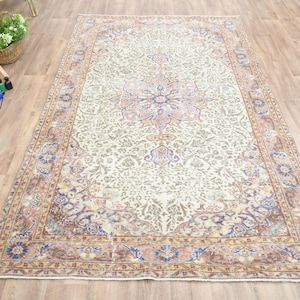 6x9 Gray Vintage Rug, Gray Turkish Rug, Handmade Rug, Area Rug, Handmade Rug, Vintage Turkish Rug, 6x9 Turkish rug, wool rug