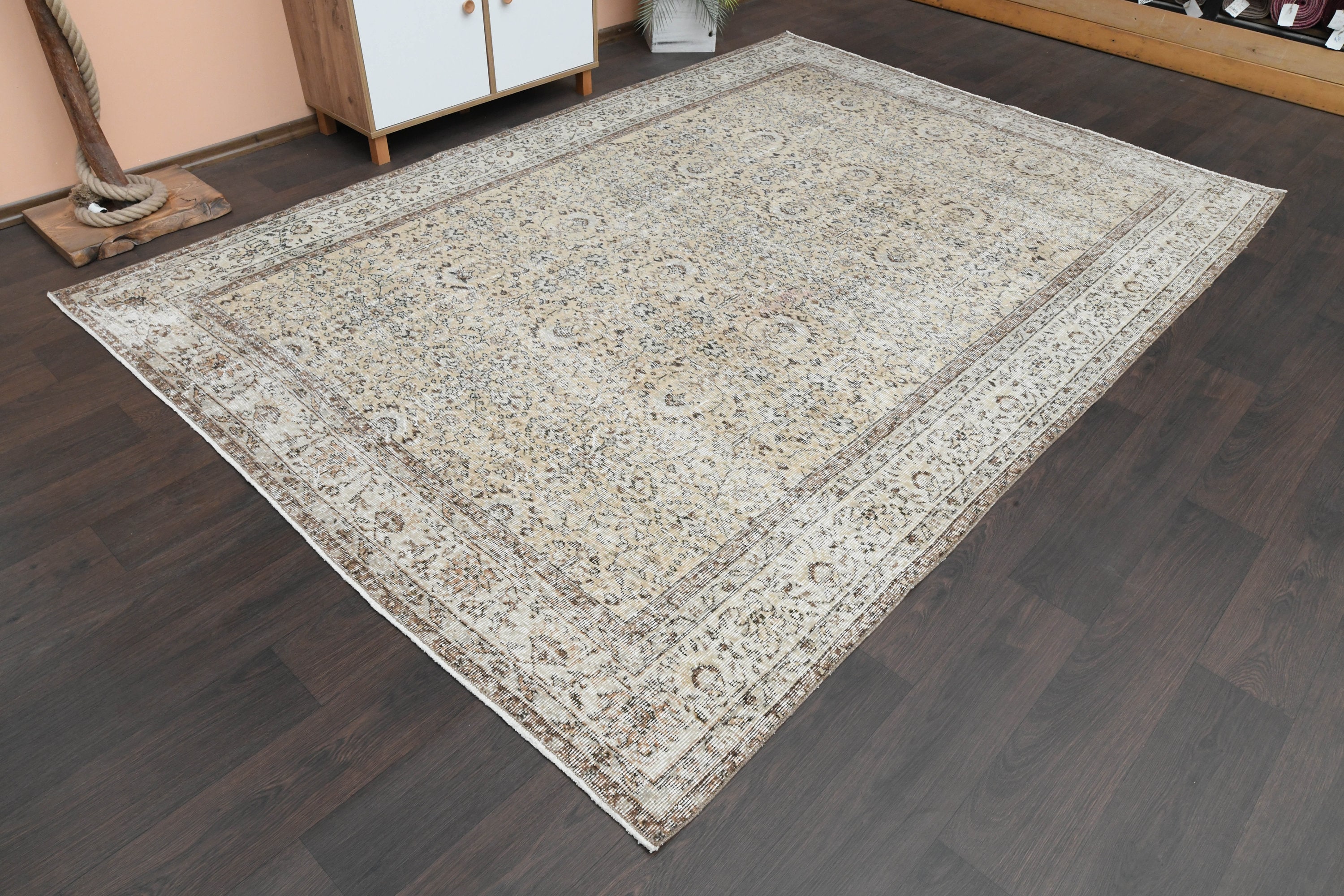 トルコ ヴィンテージラグ カイセリラ ブラウン ベージュ 【公式通販】