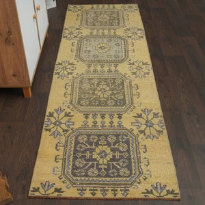 2x8 Vintage rug, Turkish rug, Hallway Rug, Oushak rug, Entryway rug, Runner rug, Wool rug, Kitchen rug, 2x8 Rug, Anatolian rug, 2.5x8.0 Ft