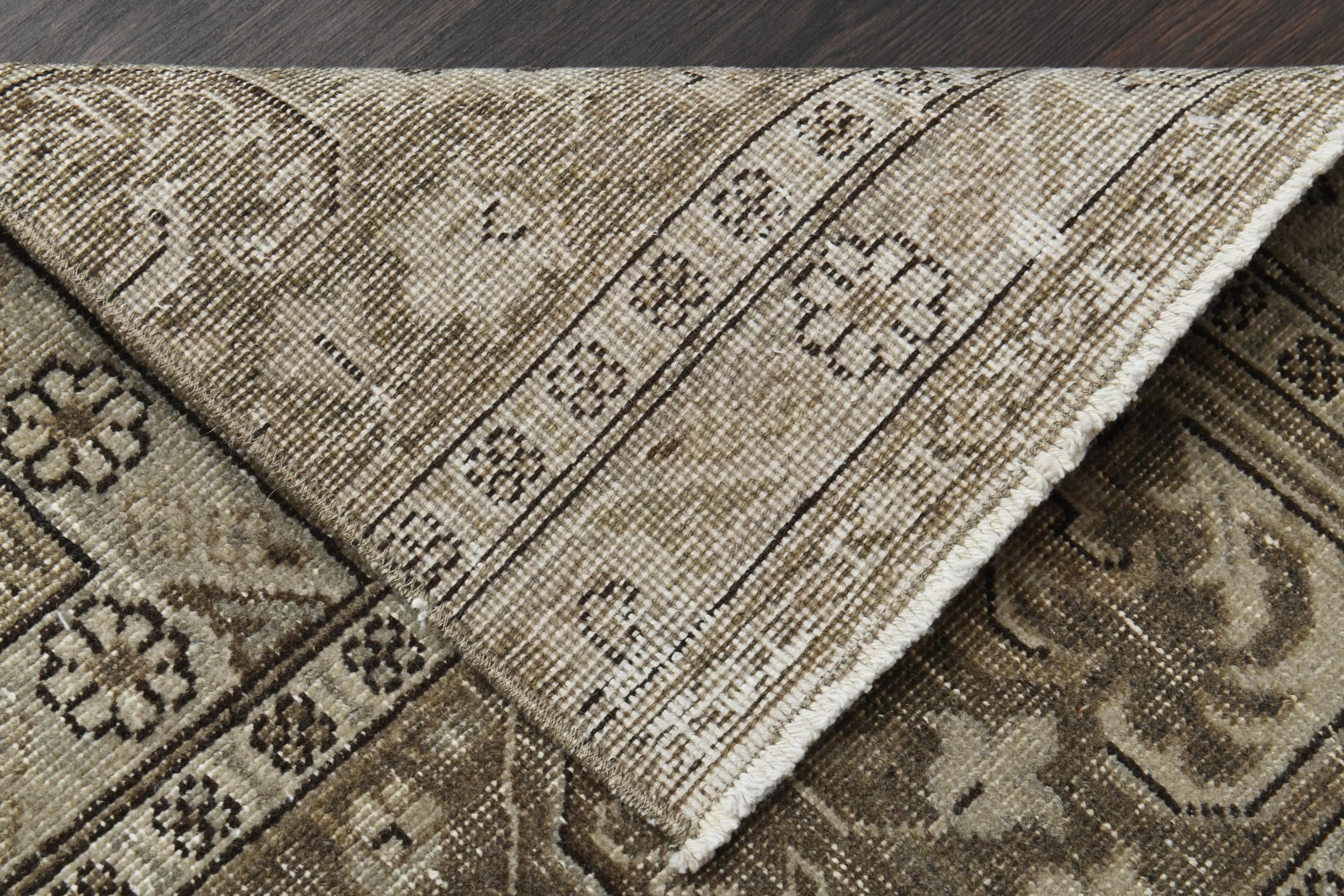 2x14 Persian Runner Rug, Runner Rug, Kitchen Rug, Handmade Rug, Turkish Rug, Vintage Runner Rug, Brown Runner, Wool Rug, 2x14 persian Runner