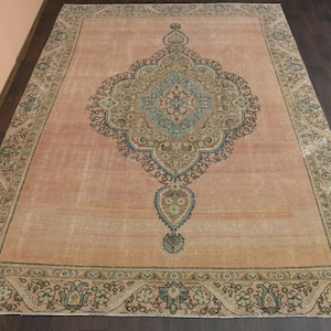 9x12 Oversized rug, Turkish rug, Antique rug, Wool rug, Heria rug, Large rug, 9x12 Rug, Living room rug, Area rug, Bohemian rug, 8.7x11.8 Ft