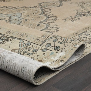 9.4x11.5 Ft Oversized rug, Turkish area rug, Antique rug, Vintage area rug, Oushak area rug, Wool area rug, Vintage area rug, 9x11 Area rug