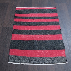 1.8x2.4 Handmade vintage striped rug, Small rug, Bathroom rug, Kitchen throw carpet, Door mat, 2x2 Rug, Mini vintage rug for Kids room, Gift