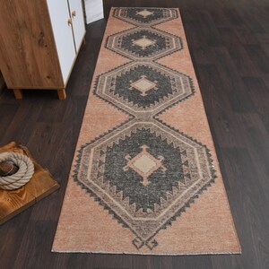2.7x9.8 Ft Turkish runner rug, Vintage runner rug, Oushak runner rug, Antique carpet, Hallway rug, 3x10 Rug, Bohemian rug, Kitchen rug 3x10
