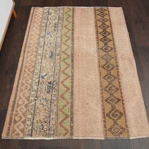 2.7x3.6 Ft Turkish rug, Bath mat, Bathroom rug, Kitchen throw carpet, Front mat, Vintage rug, Door mat, Boho decor, Entryway rug, 3x4 Rug