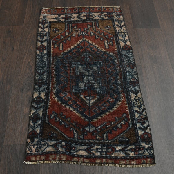 1.8x3.0 Ft Turkish rug, Bath mat, Bathroom rug, Vintage rug, Kitchen throw carpet, 2x3 Door mat, Small rug, 2x3 Rug, Boho decor, Home decor