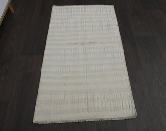 Tapete vintage bege e cinza 2x3, tapete feito à mão, tapete de banheiro, tapete para cozinha, capacho, tapete pequeno, tapete 2x3 para cozinha, 1,8x3,2 pés