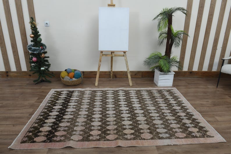 4.4x6.9 Ft, Turkish Vintage Rug, Traditional Rug, Turkish Vintage Rug ...