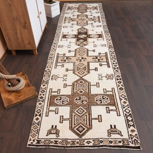 3x12 Ft Vintage Turkish rug runner, Anatolian rug, Interior Designer, Hallway Rug, 3x12 Runner rug, Oushak runner, Bedroom rug, 3.1x12.0 Ft