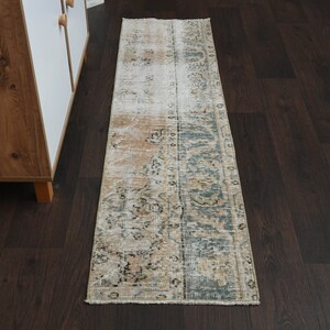 1.4x5.6 Ft Turkish Runner, Vintage Runner, Oushak Runner, Kitchen Rug, Wool Rug, Antique Rug, Farmhouse Decor, Entryway Rug, 1x6 Runner Rug