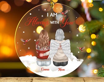 Angel Mom Christmas Memorial Ornaments - Sympathy Gifts For Men