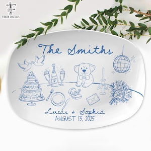 Custom Wedding Platter, Personalized Mr & Mrs Platter, Bride And Groom Gifts, Wedding Decor Plate, Gift For Bride, Couple Wedding Gift