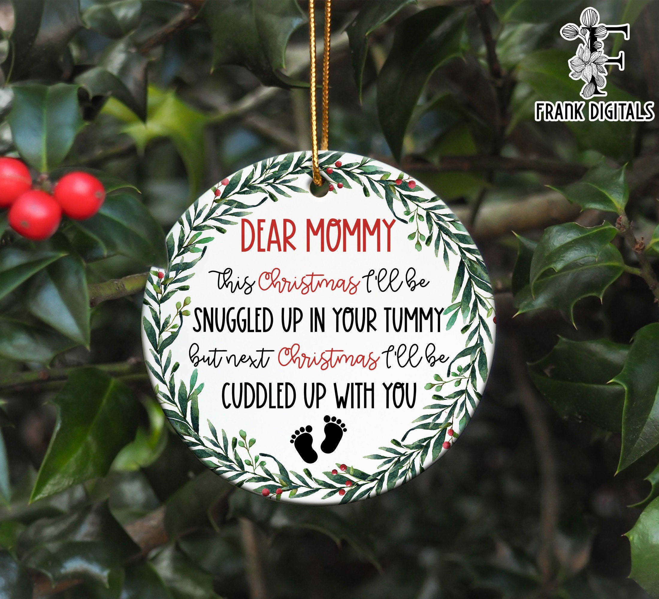 Baby Bump Christmas Ornaments 