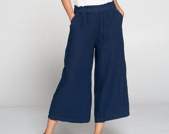 NEW Denim Elastic Waist PantsDenim Harem PantsDrop Crotch PantsCasual Wide Leg PantsDenim Maxi PantsDrawstring Waist PantsJean Pants