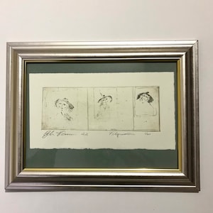 The Hat Lady - an original photogravure in a silver frame - by John Hansen, Denmark 2022