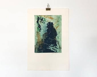 Etching in colour from 1998 - original work by John Hansen