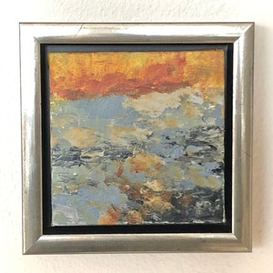 Contemporary Danish art &quot;Memory Picture 33&quot; - acrylic on canvas by John Hansen, Denmark 2022