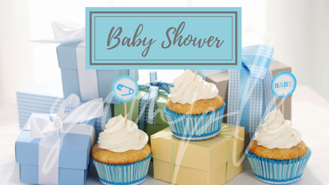 Boy Baby Shower Zoom Background Zoom Baby Shower Online Baby Etsy Israel