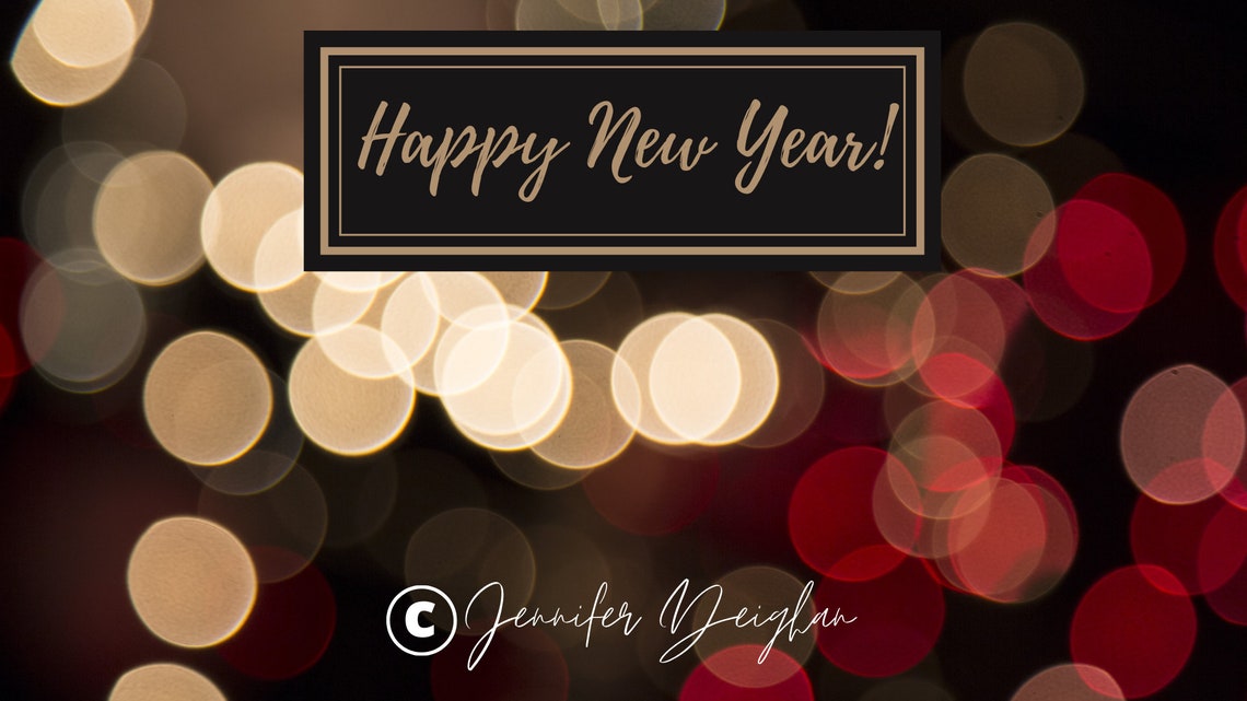 Happy New Year Zoom Background Zoom New Year's Backdrop Etsy