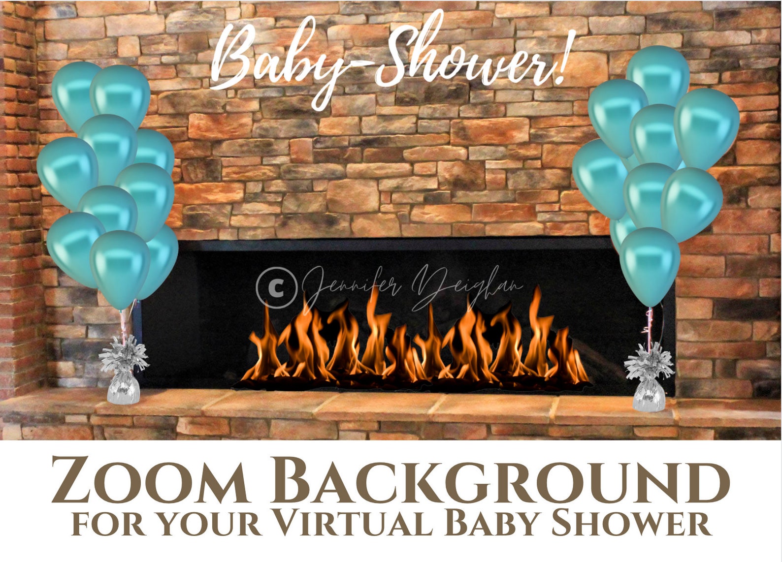 Boy Baby Shower Zoom Background Zoom Baby Shower Online Baby Etsy Israel