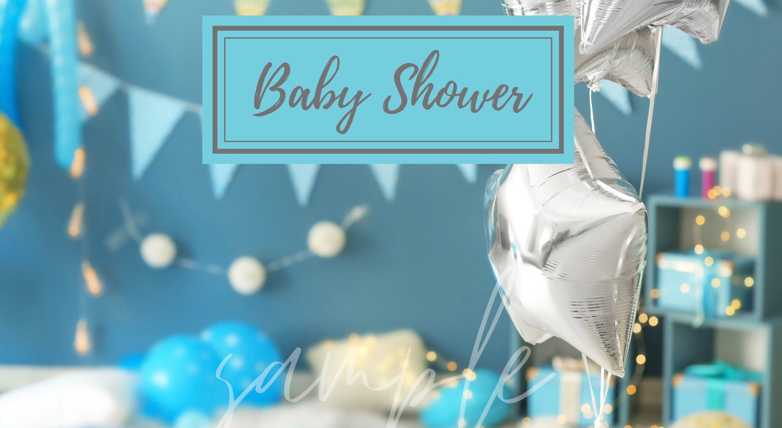 Boy Baby Shower Zoom Background Zoom Baby Shower Online Baby Etsy