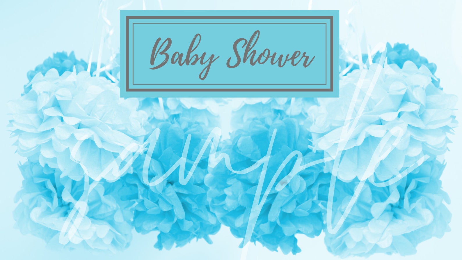 Boy Baby Shower Zoom Background Zoom Baby Shower Online Baby Etsy