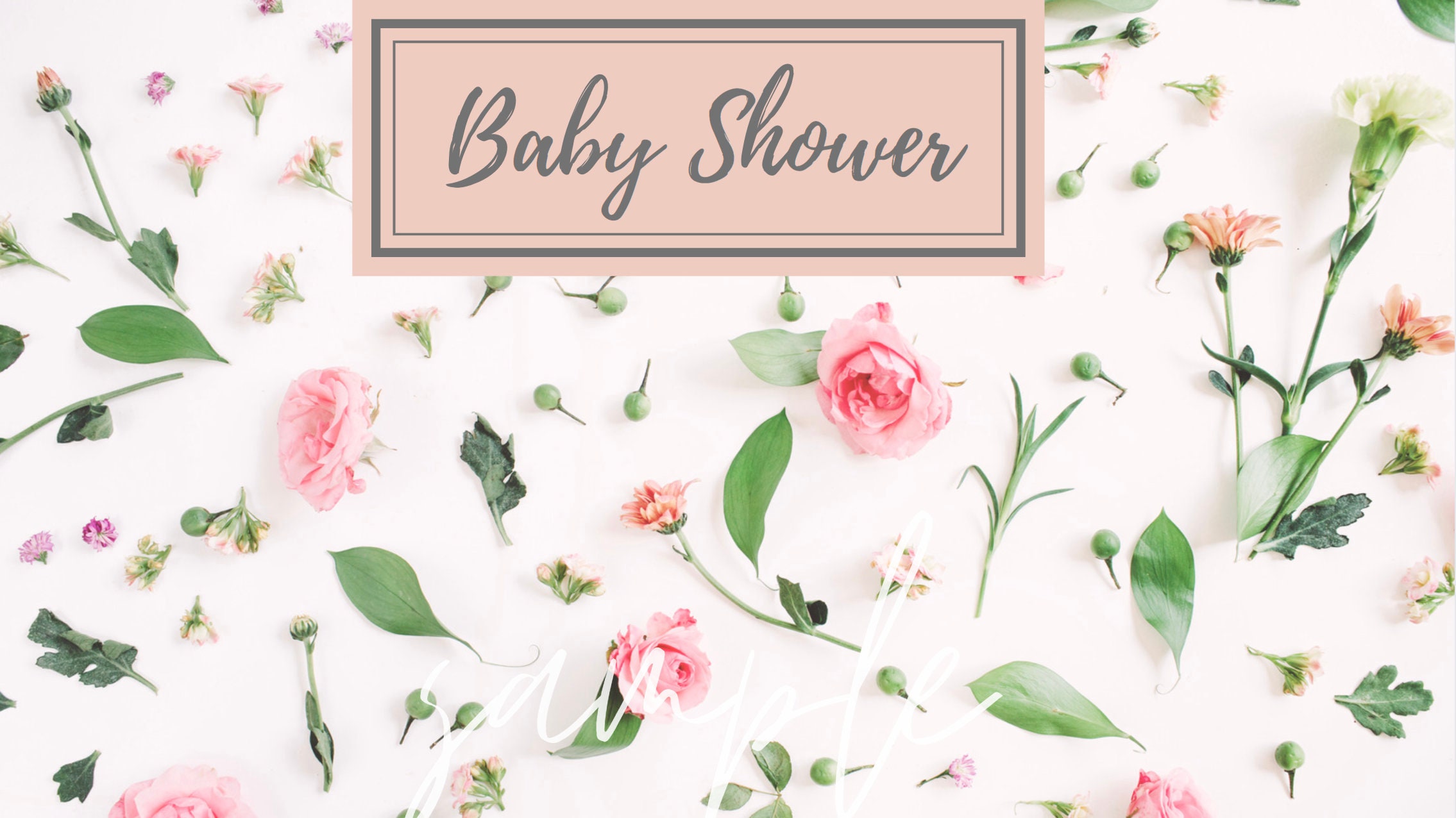 Baby Shower Zoom Background Zoom Girl Baby Shower Online Etsy Norway