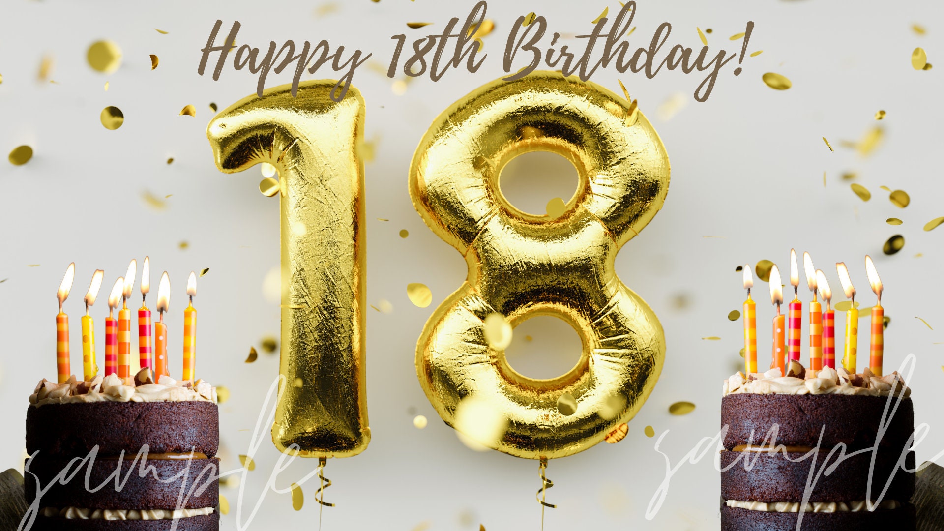 Happy 18th Birthday Zoom Virtual Background Happy Birthday Etsy