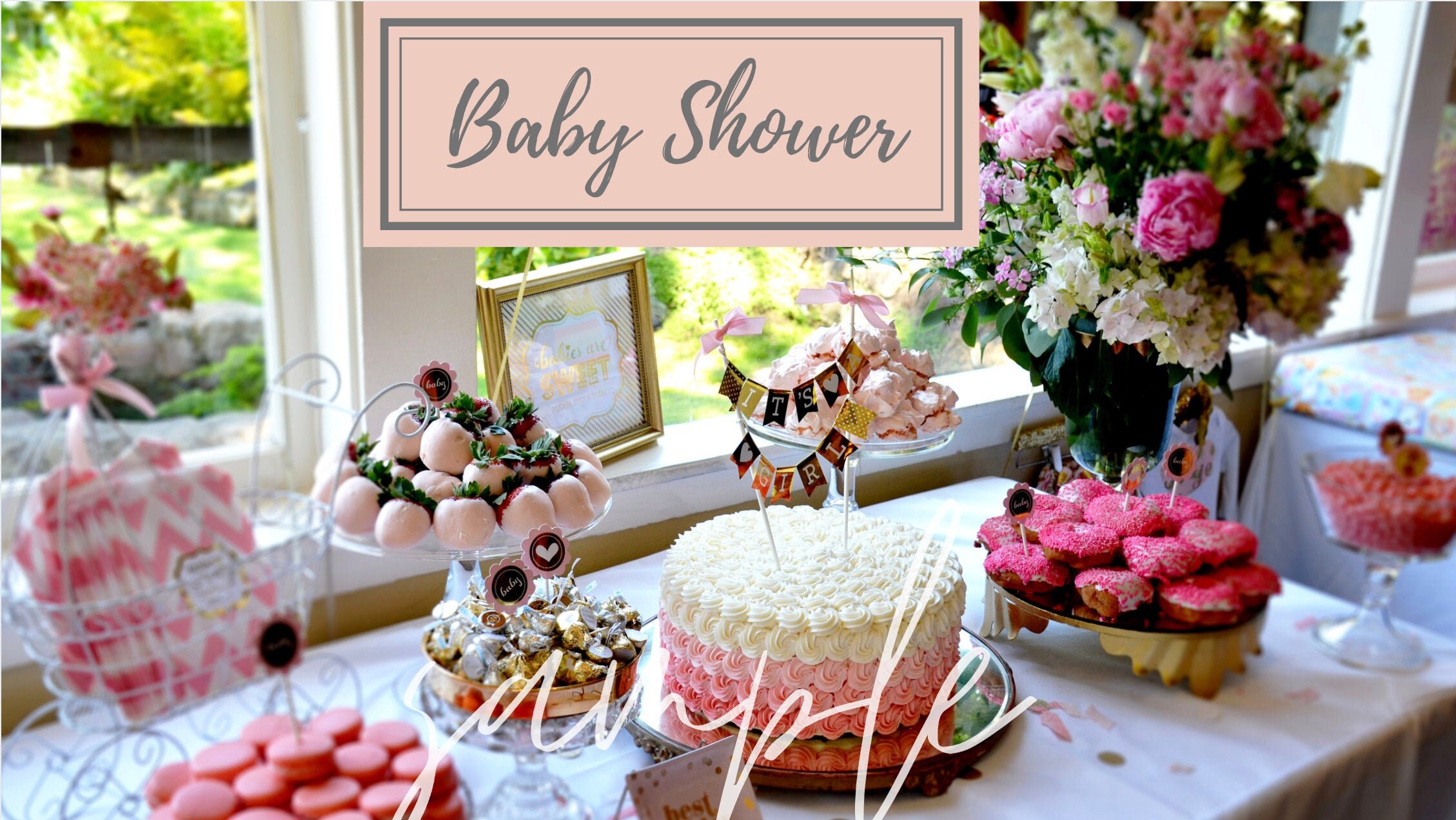 Baby Shower Zoom Background Zoom Girl Baby Shower Online Etsy