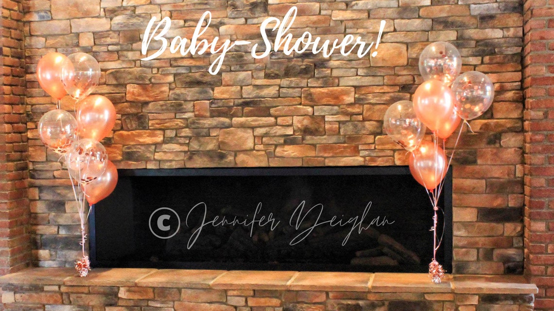 Baby Shower Zoom Background Zoom Baby Shower Online Baby Etsy