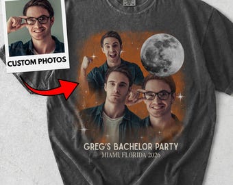 Custom Picture Bachelor Party Shirts Groomsmen Proposal, Same Hole Forever Golf Custom Photo Shirt, Bootleg Shirt With Face Groomsman Gifts