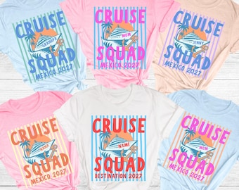 Camisetas personalizadas para cruceros familiares 2027 Camiseta de rayas para niñas para crucero Ideas de regalos para cruceros Camisetas a juego para grupos de cruceros por el Caribe 2026 Vacaciones