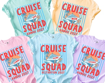 Camisetas personalizadas para cruceros familiares 2027 Camiseta de rayas para niñas para crucero Ideas de regalos para cruceros Camisetas a juego para grupos de cruceros por el Caribe 2026 Vacaciones