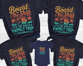 Camisetas personalizadas para cruceros familiares, camisetas para cruceros, camisetas para vacaciones familiares, camisetas a juego para cruceros, regalo para cruceros por el Caribe